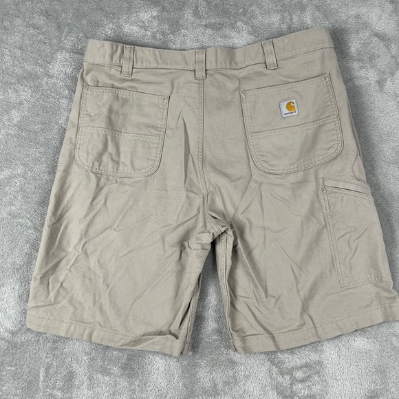 Carhartt Mens Relaxed Fit Twill Work Shorts Khaki Size 40 - Picture 2 of 8